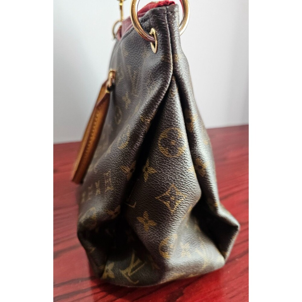 Louis Vuitton Pallas MM Monogram Red Interior Shoulder Bag Authentic - Picture 8 of 16